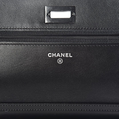 Chanel Aged Calfskin Quilted Reissue Wallet On Chain WOC So Black 6 of 12