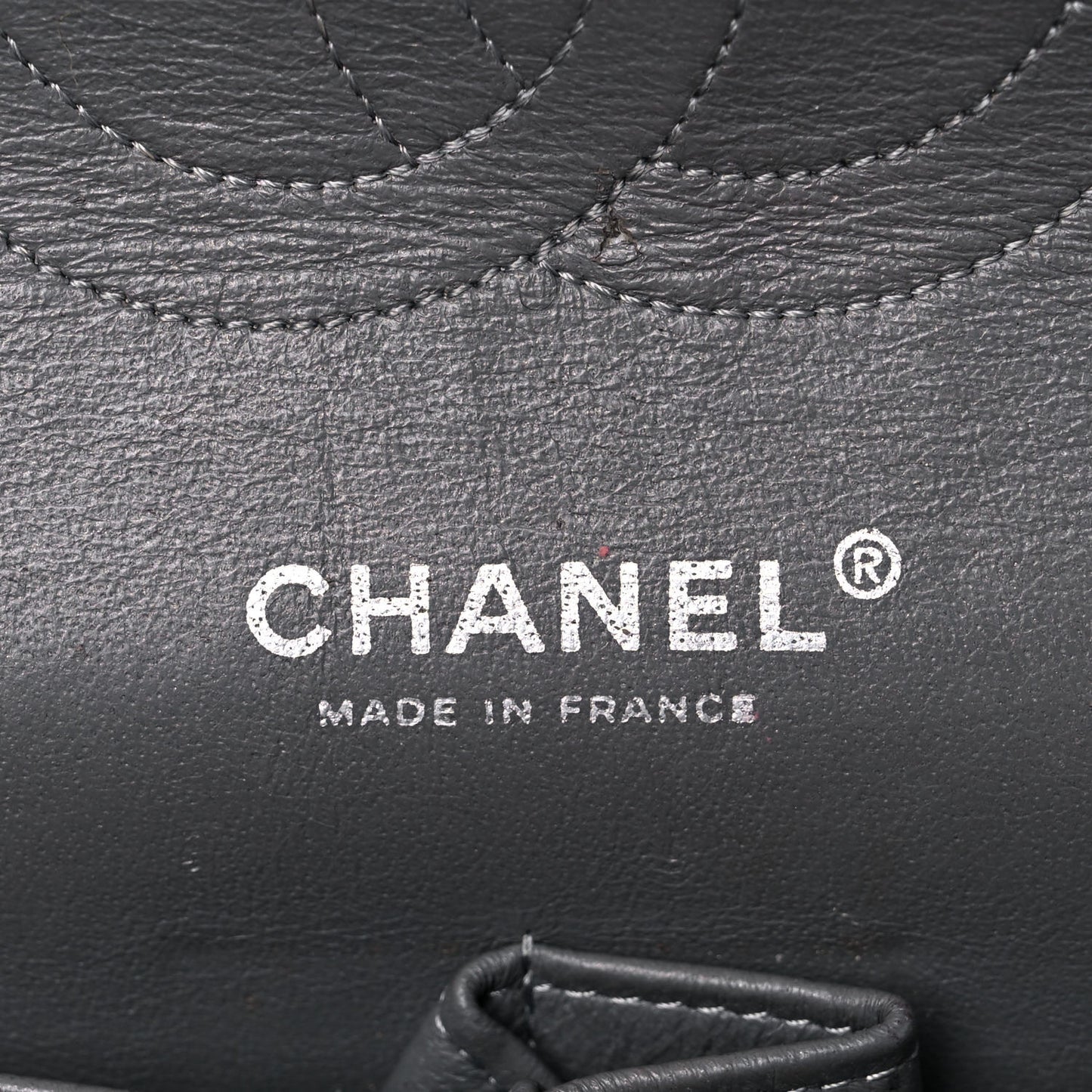 Lambskin Quilted Medium Double Flap Dark Grey