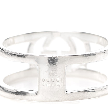 Gucci Sterling Silver 9mm Interlocking G Ring 61 9.5 5 of 5