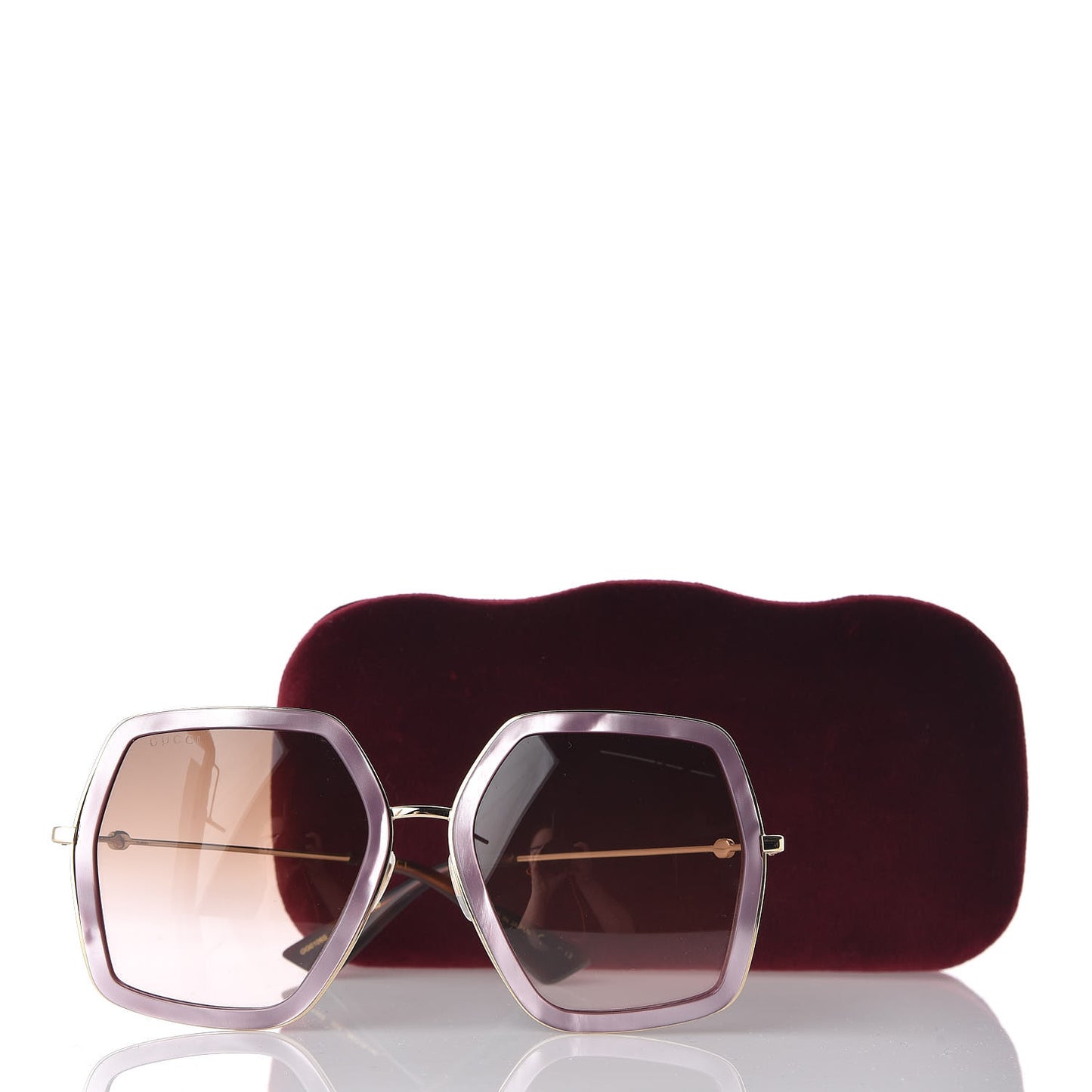 Acetate Oversize Square Frame GG0106S Sunglasses Purple