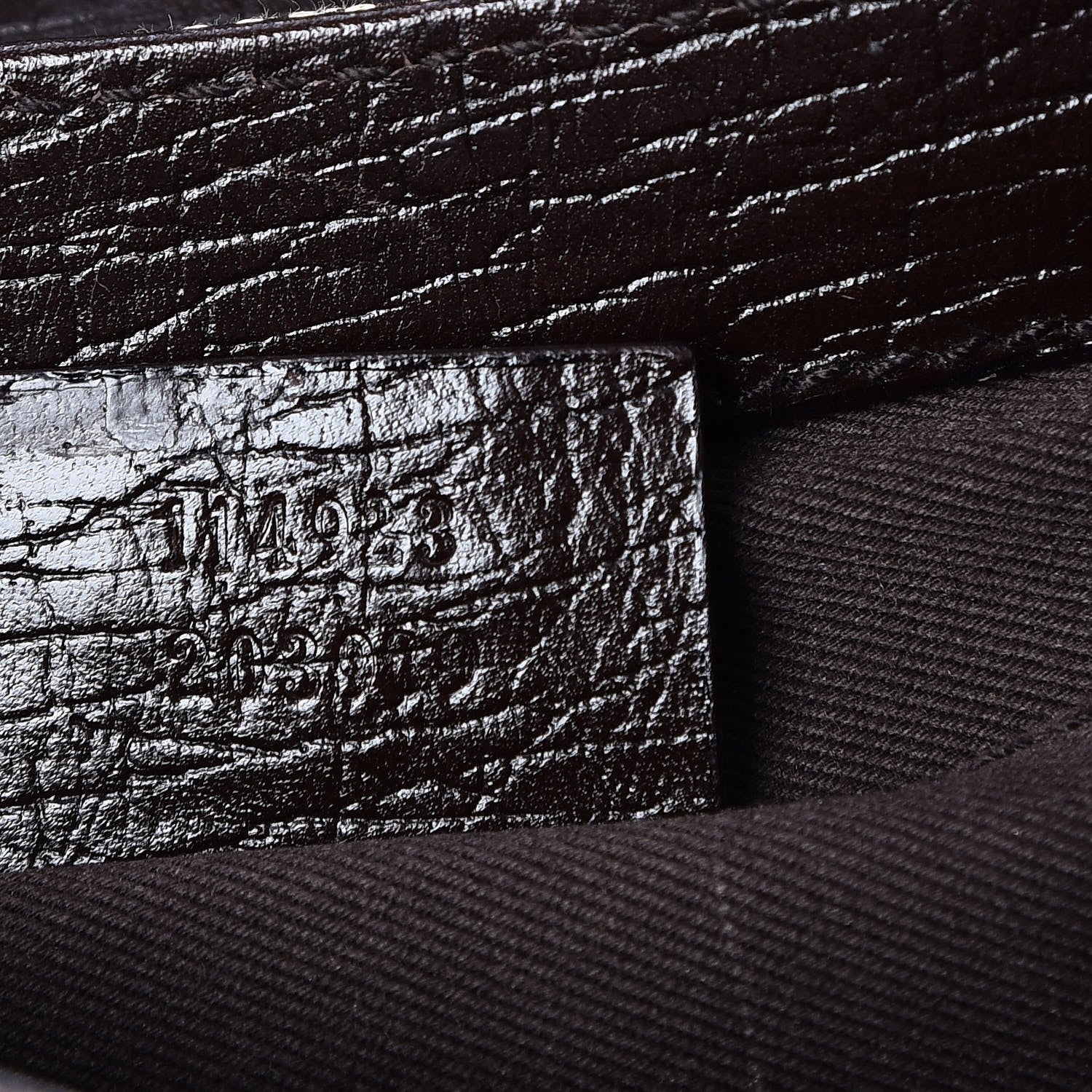 Gucci Monogram Horsebit Clutch Dark Brown 6 of 7