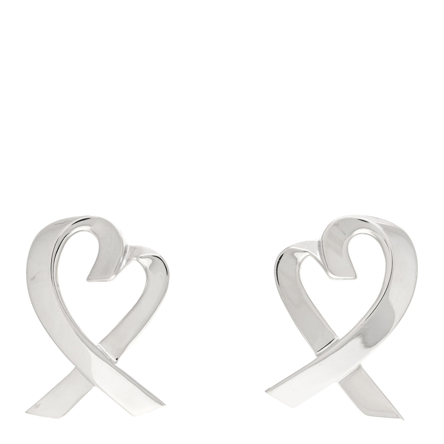 Sterling Silver Large Paloma Picasso Loving Heart Earrings