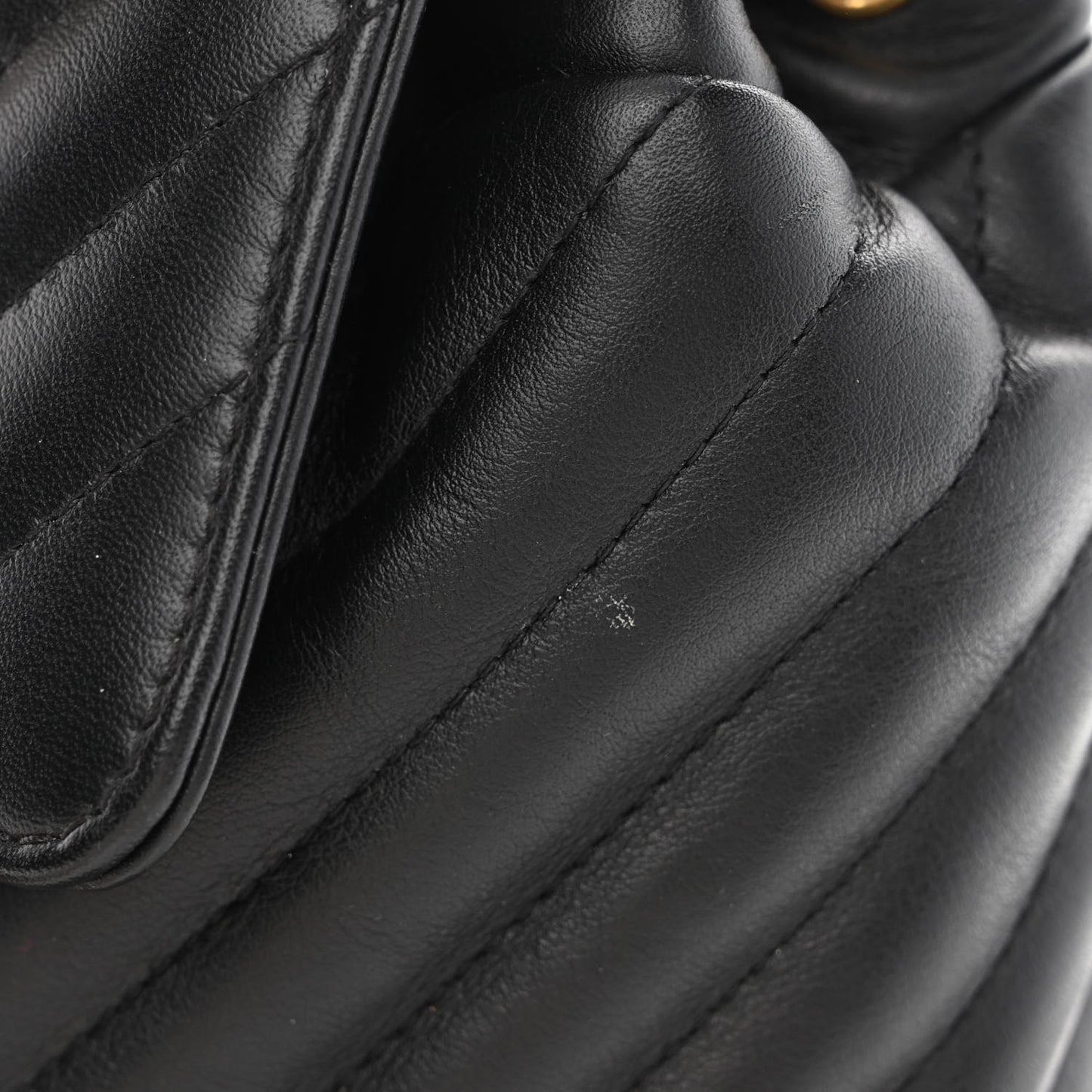 Calfskin Chevron Quilted Small Urban Spirit Backpack Black
