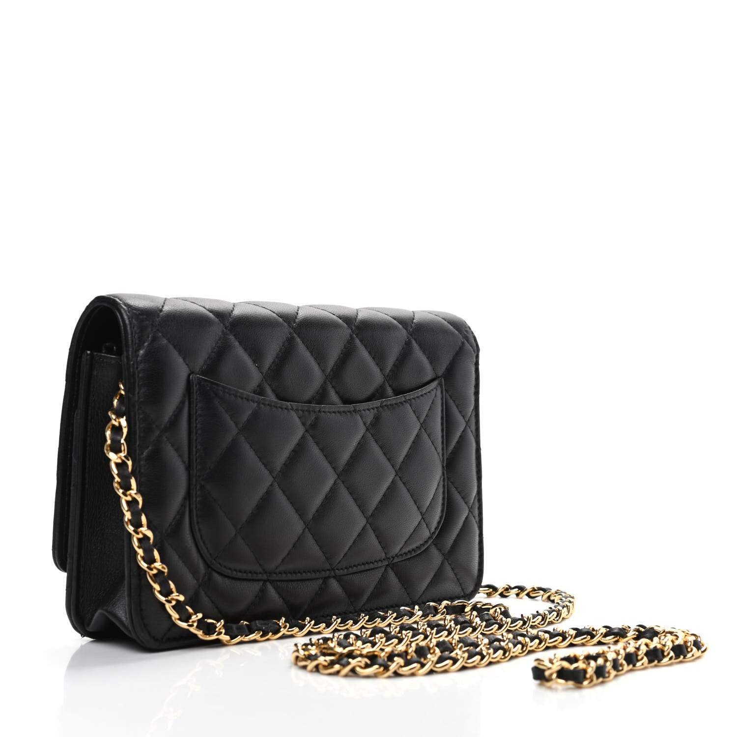 Chanel Lambskin Quilted Egyptian Amulet Wallet On Chain WOC Black 3 of 9