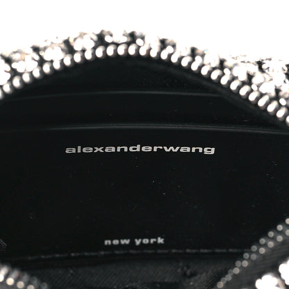 Alexander Wang Mesh Crystal Rhinestone Mini Heiress Pouch Black Silver 6 of 11