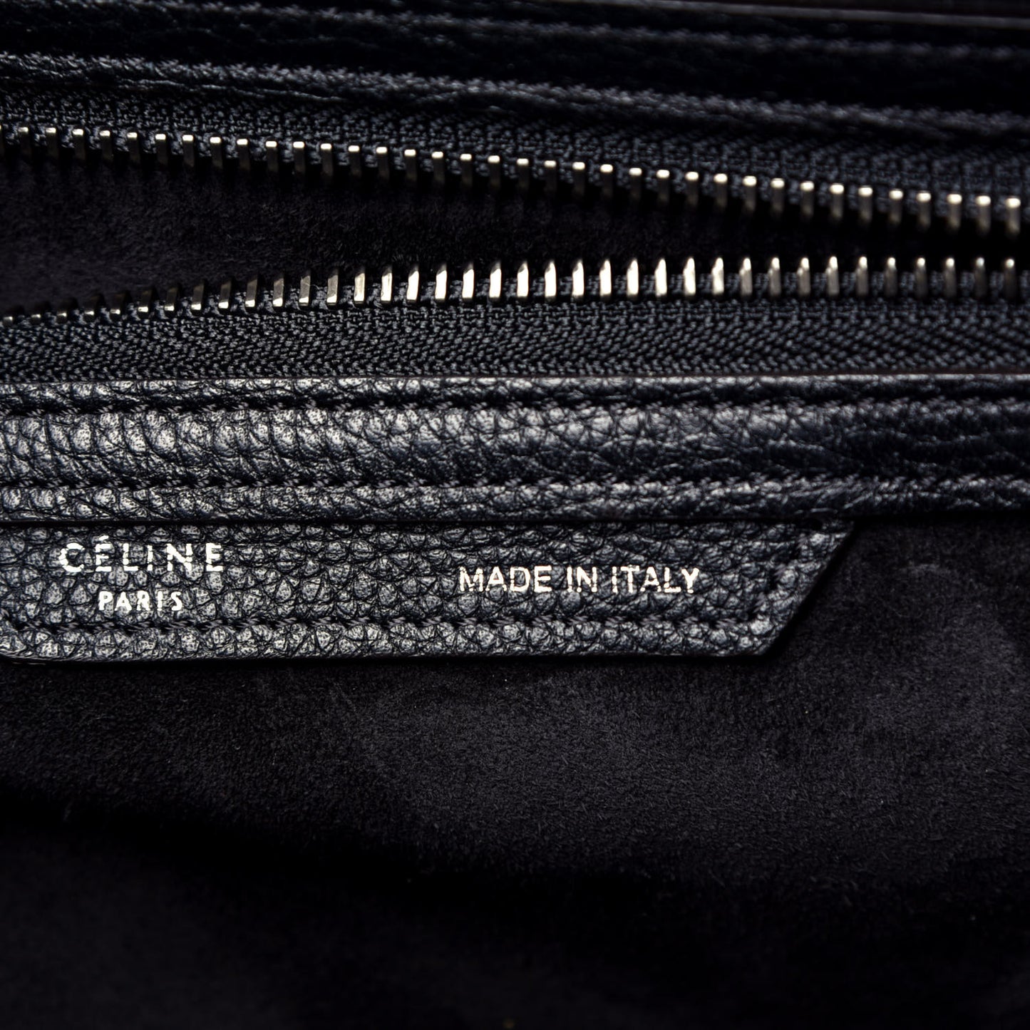 Drummed Calfskin Mini Luggage Black