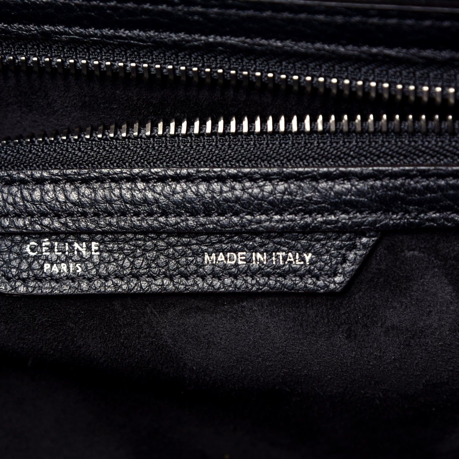 Celine Drummed Calfskin Mini Luggage Black 6 of 9