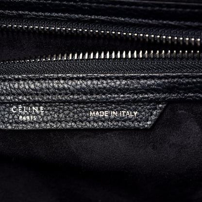 Celine Drummed Calfskin Mini Luggage Black 6 of 9