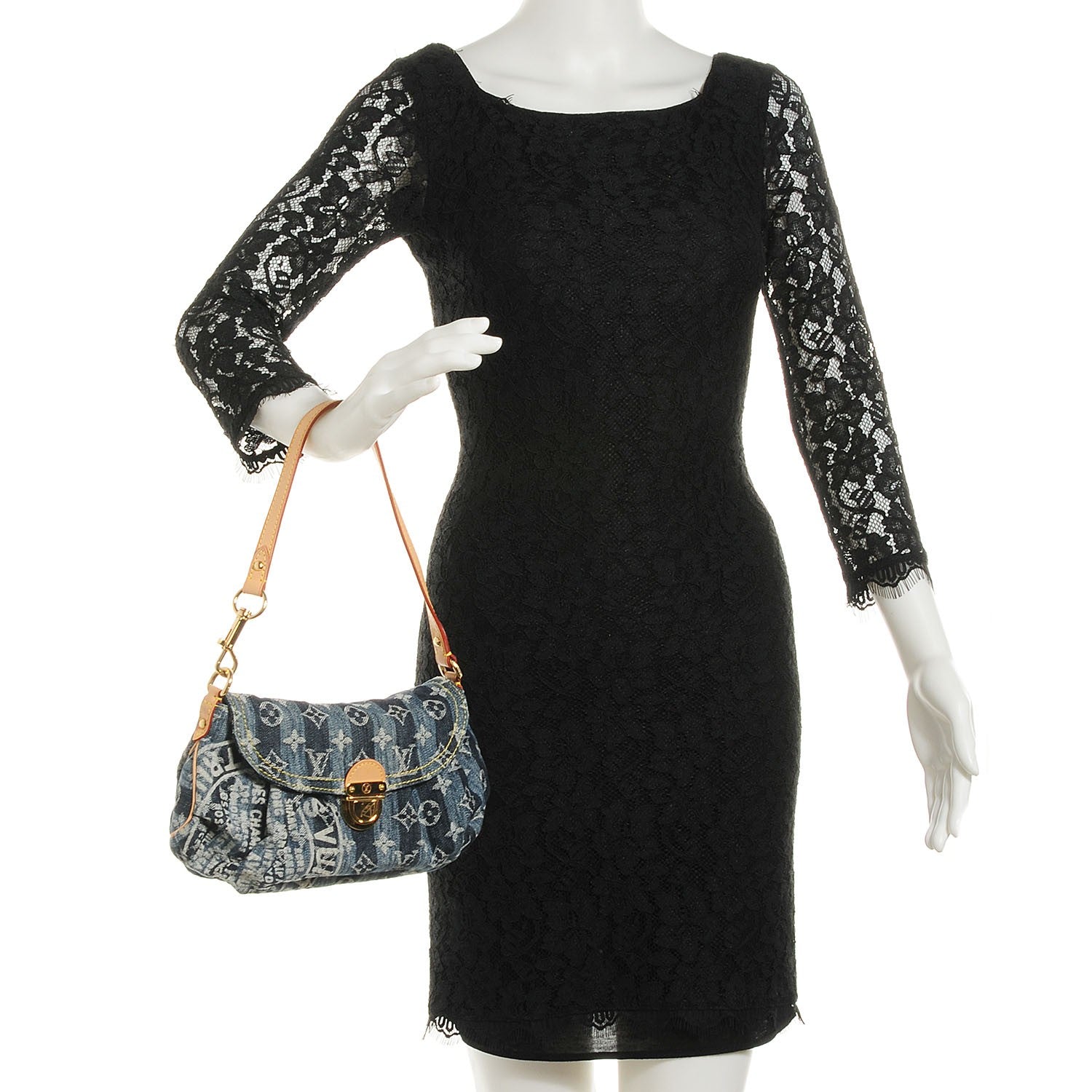 Louis Vuitton Denim Raye Mini Pleaty 2 of 8