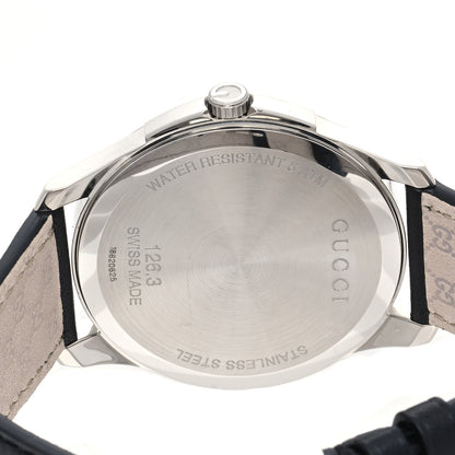 Gucci Stainless Steel Calfskin Diamond 40mm G-Timeless Quartz Watch Blue 4 of 4