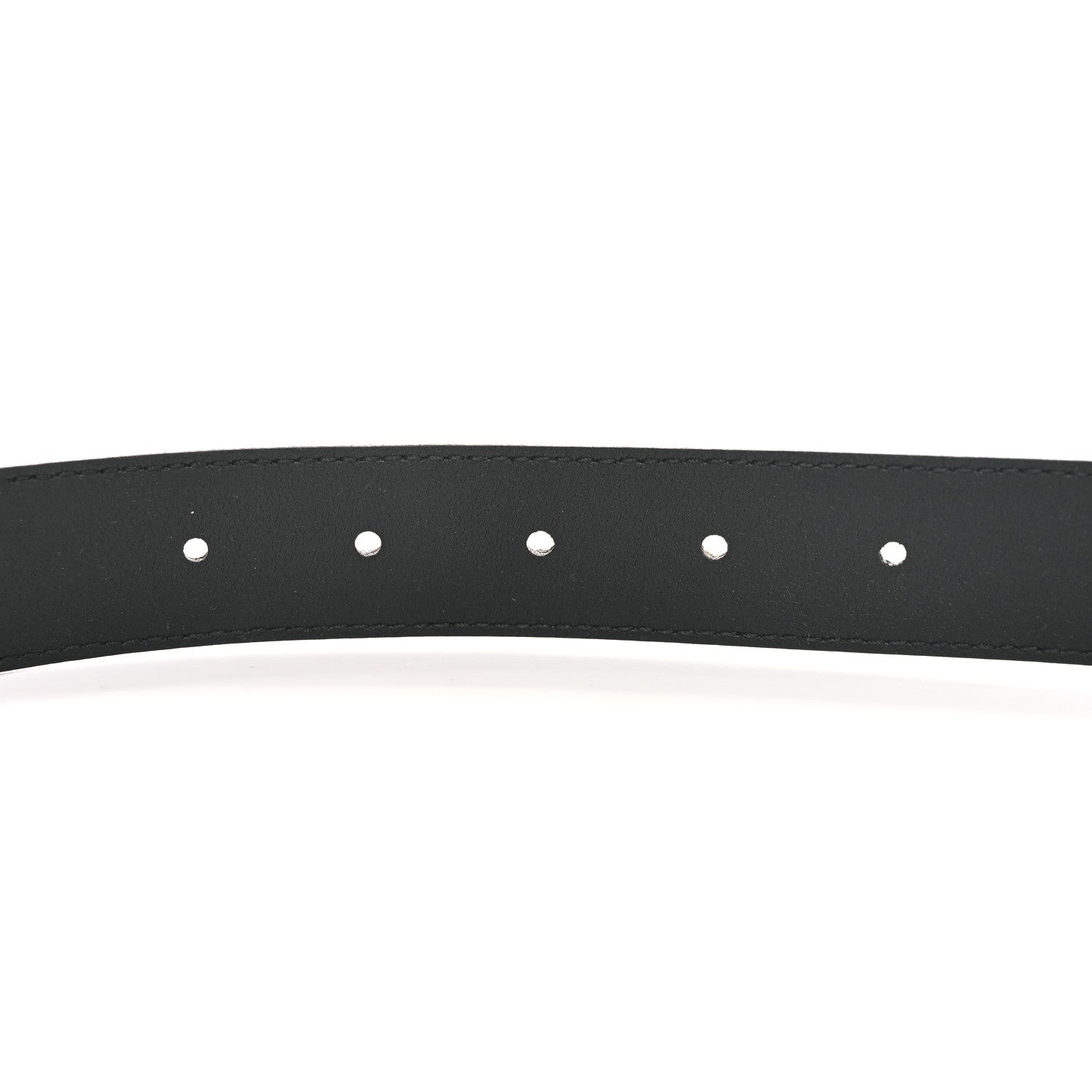 Gucci Azalea Calfskin Enamel Monochrome Double G 30mm Belt 100 40 Black 4 of 5