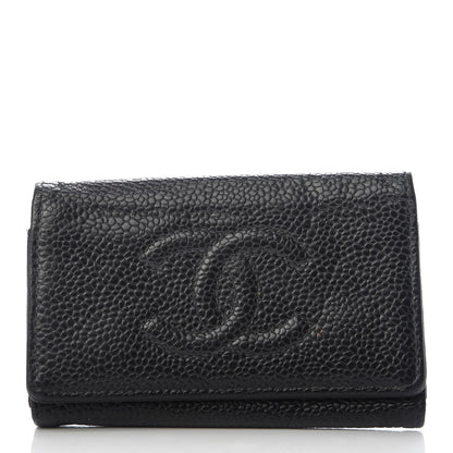 Chanel Caviar Timeless CC 6 Key Holder Case Black 1 of 6