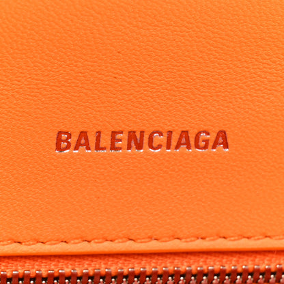 Balenciaga Shiny Calfskin Crocodile Embossed Small Hourglass Top Handle Bag Pop Orange 6 of 15