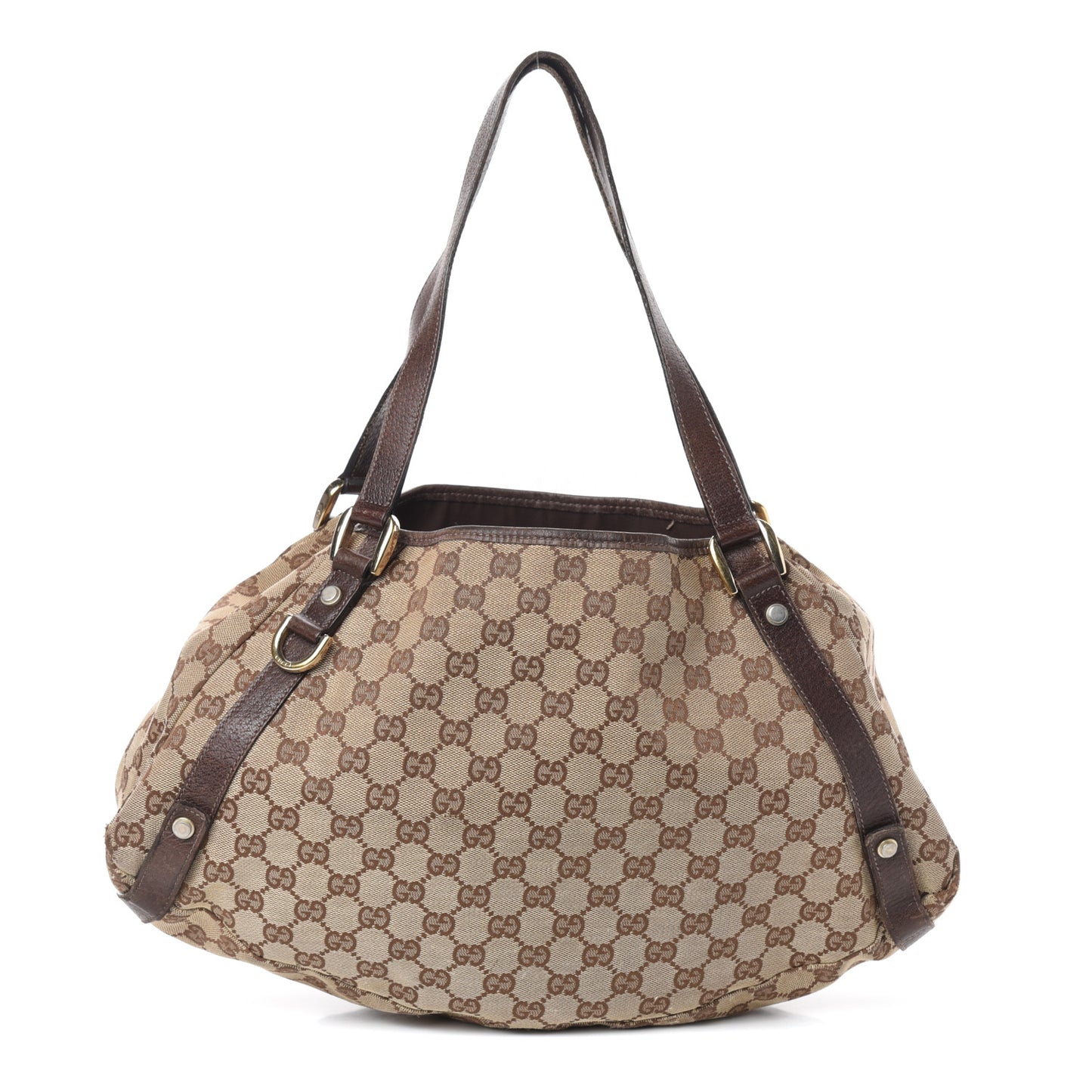 Monogram Medium Abbey Shoulder Bag Dark Brown