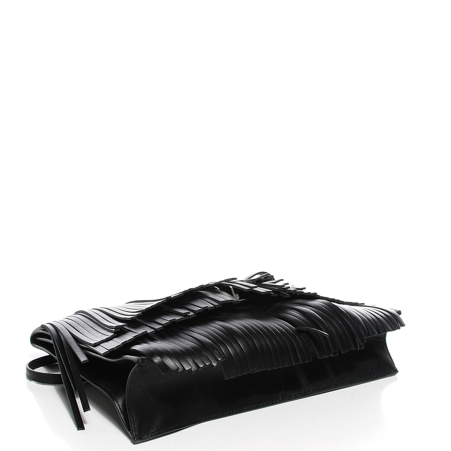 Proenza Schouler Calfskin Large Fringe Lunch Bag Black 6 of 11