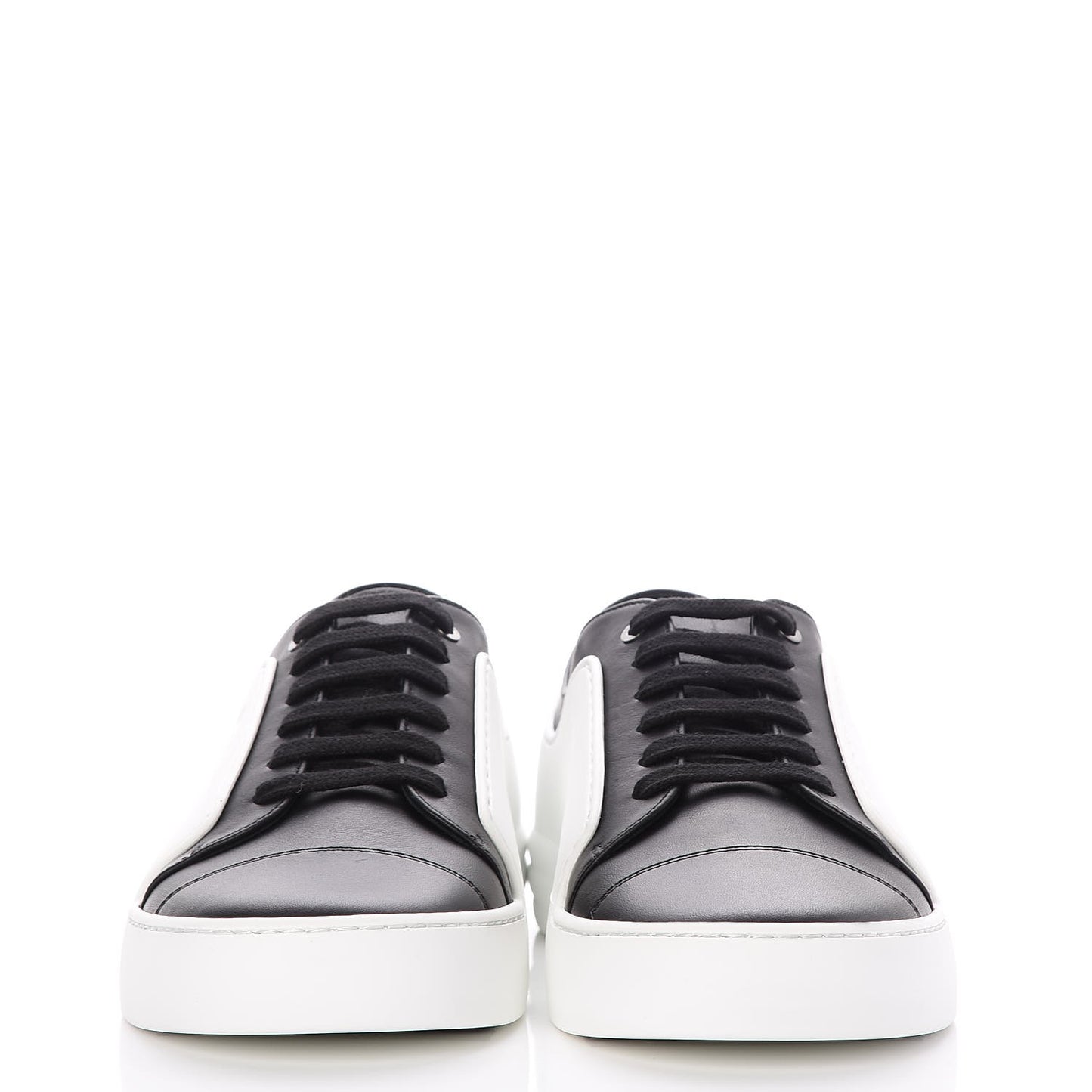 Calfskin CC Sneakers 39 Black White
