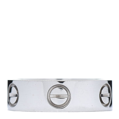 Cartier 18K White Gold 5.5mm LOVE Ring 50 5.25 1 of 5