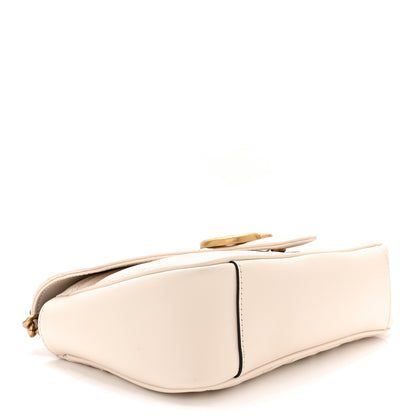 Gucci Calfskin Matelasse Small GG Marmont Shoulder Bag White 4 of 10