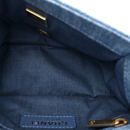 Chanel Denim Quilted Mini Pearl Crush Flap Blue 5 of 9