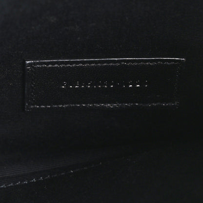 Saint Laurent Grain De Poudre Textured Mixed Matelasse Triquilt Monogram Clutch Black 7 of 10