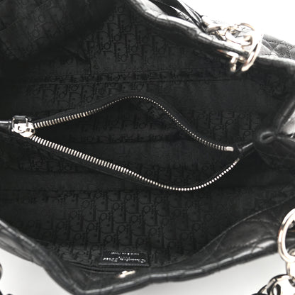 Christian Dior Lambskin Cannage Soft East West Tote Black 5 of 10