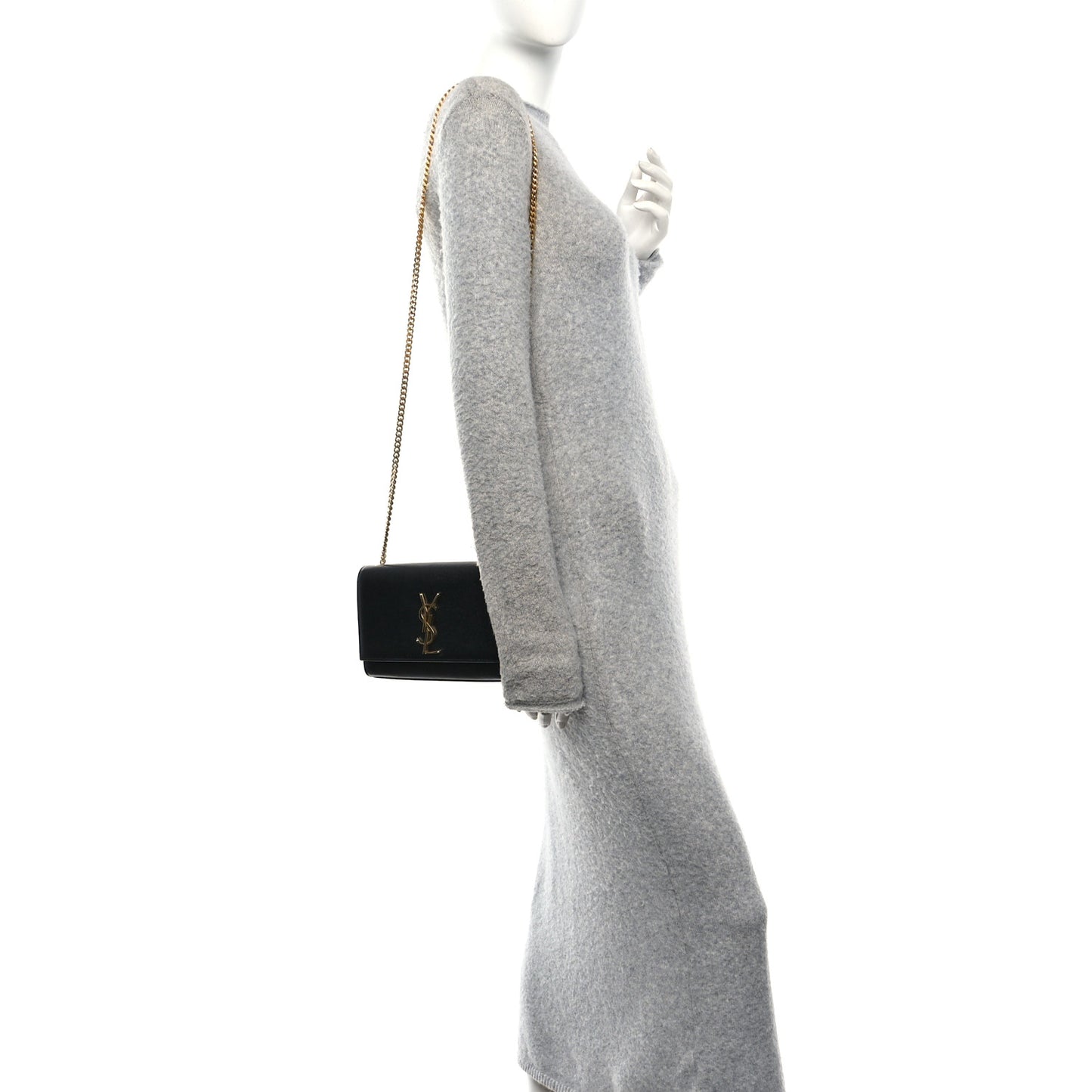 Grain De Poudre Small Monogram Kate Satchel Black