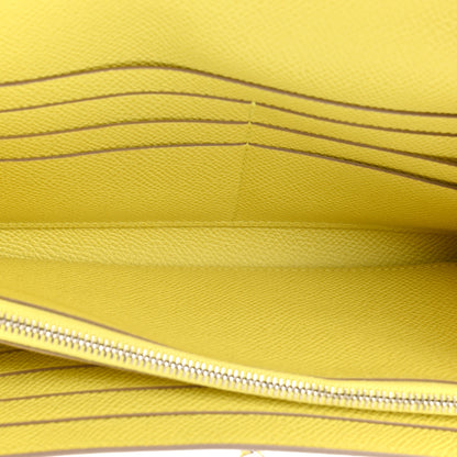Hermes Epsom Kelly Longue Wallet Lime 7 of 15