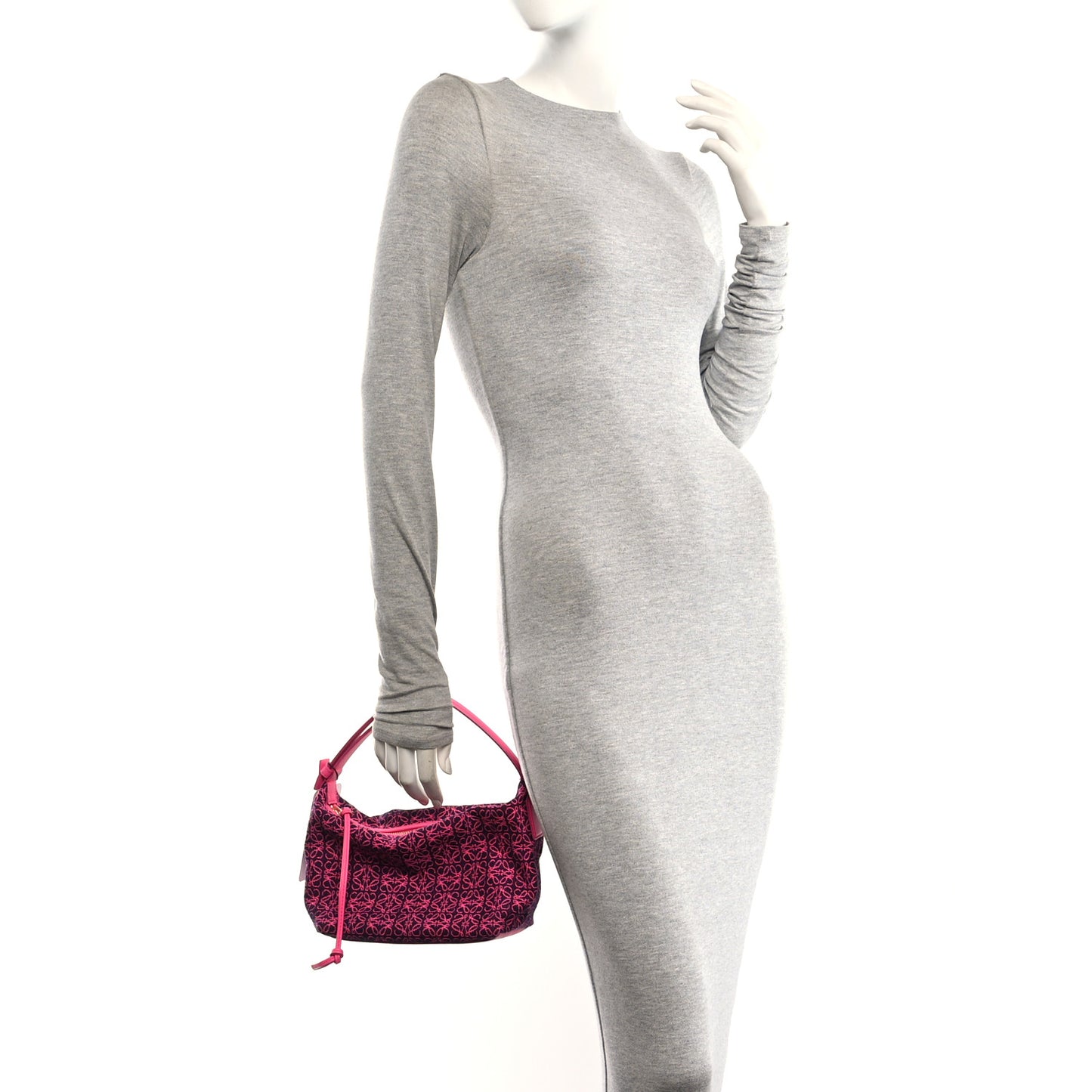 Jacquard Anagram Calfskin Small Cubi Bag Pink