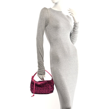 Loewe Jacquard Anagram Calfskin Small Cubi Bag Pink 2 of 11