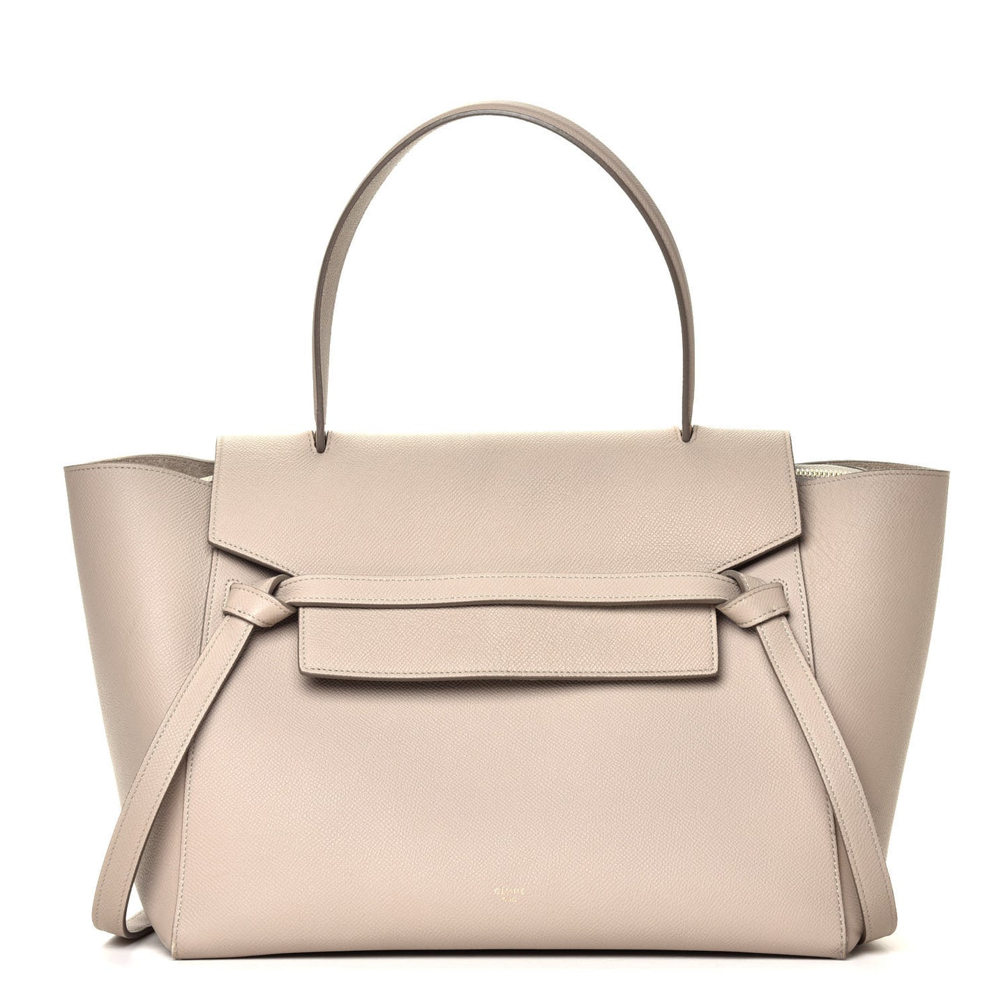 Drummed Calfskin Small Belt Bag Light Taupe