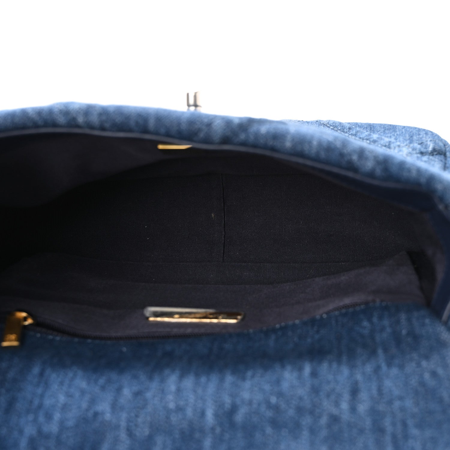 Chanel Denim Quilted Medium Chanel 19 Flap Blue 5 of 12