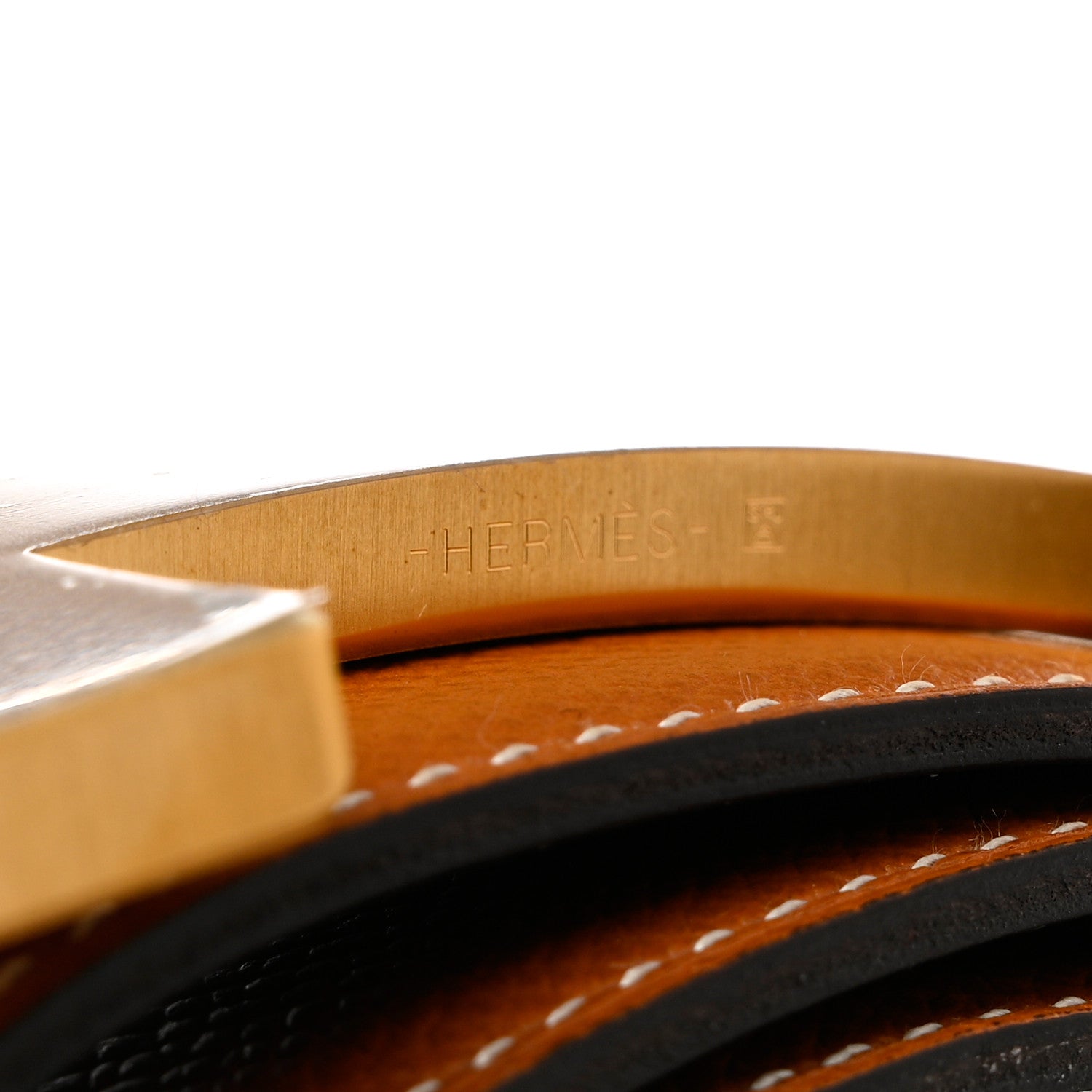 Hermes Epsom Swift 42mm Constance 2 Belt 95 38 Gold Black 10 of 11