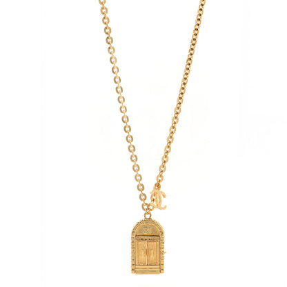 Chanel Metal 31 Rue Cambon Door Long Necklace Gold 1 of 9