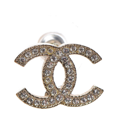 Chanel Crystal CC Earrings Gold 6 of 7