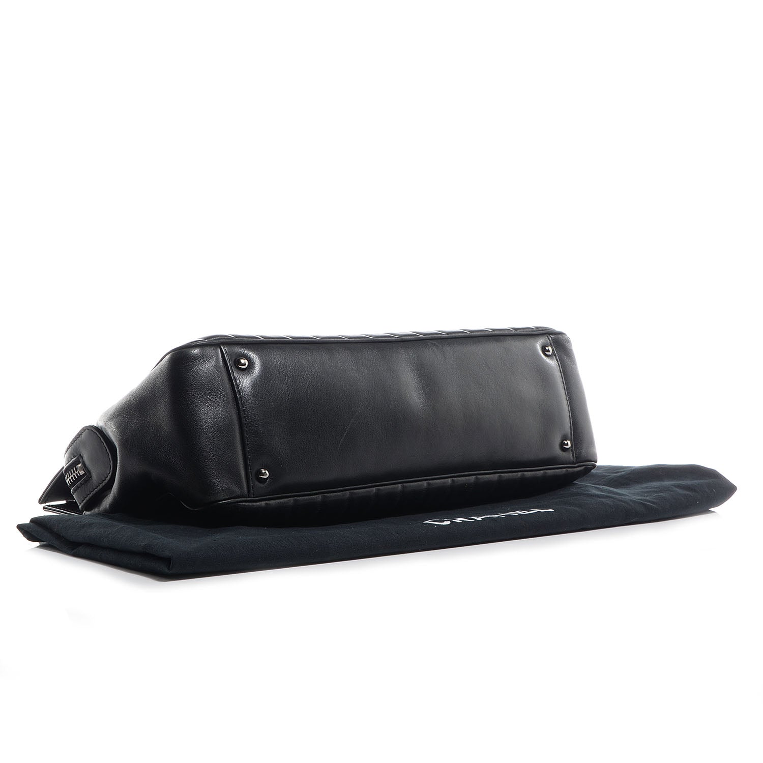 Chanel Lambskin Lax East West Shoulder Bag Black 4 of 7