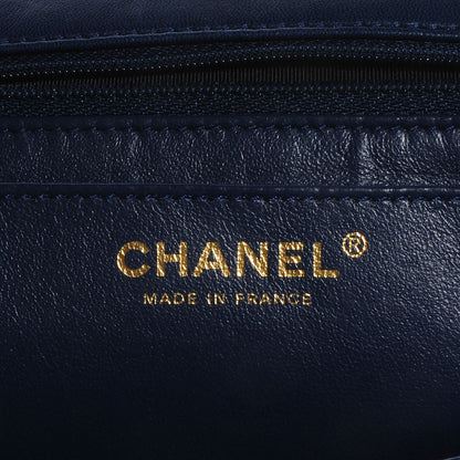 Chanel Lambskin Jumbo Single Flap Dark Blue 7 of 9
