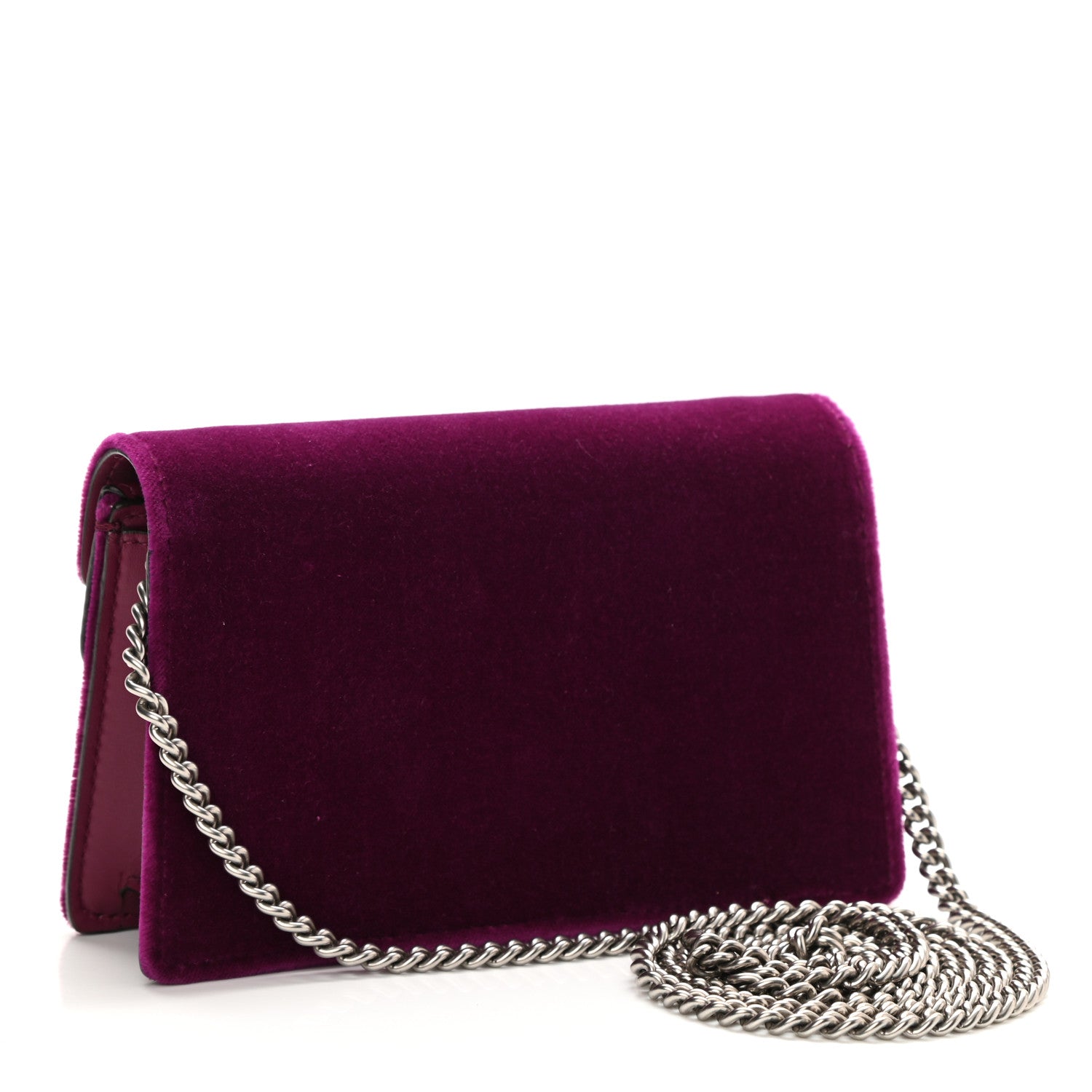 Gucci Velvet Super Mini Dionysus Shoulder Bag Fuchsia Violet Cyclamen 3 of 7