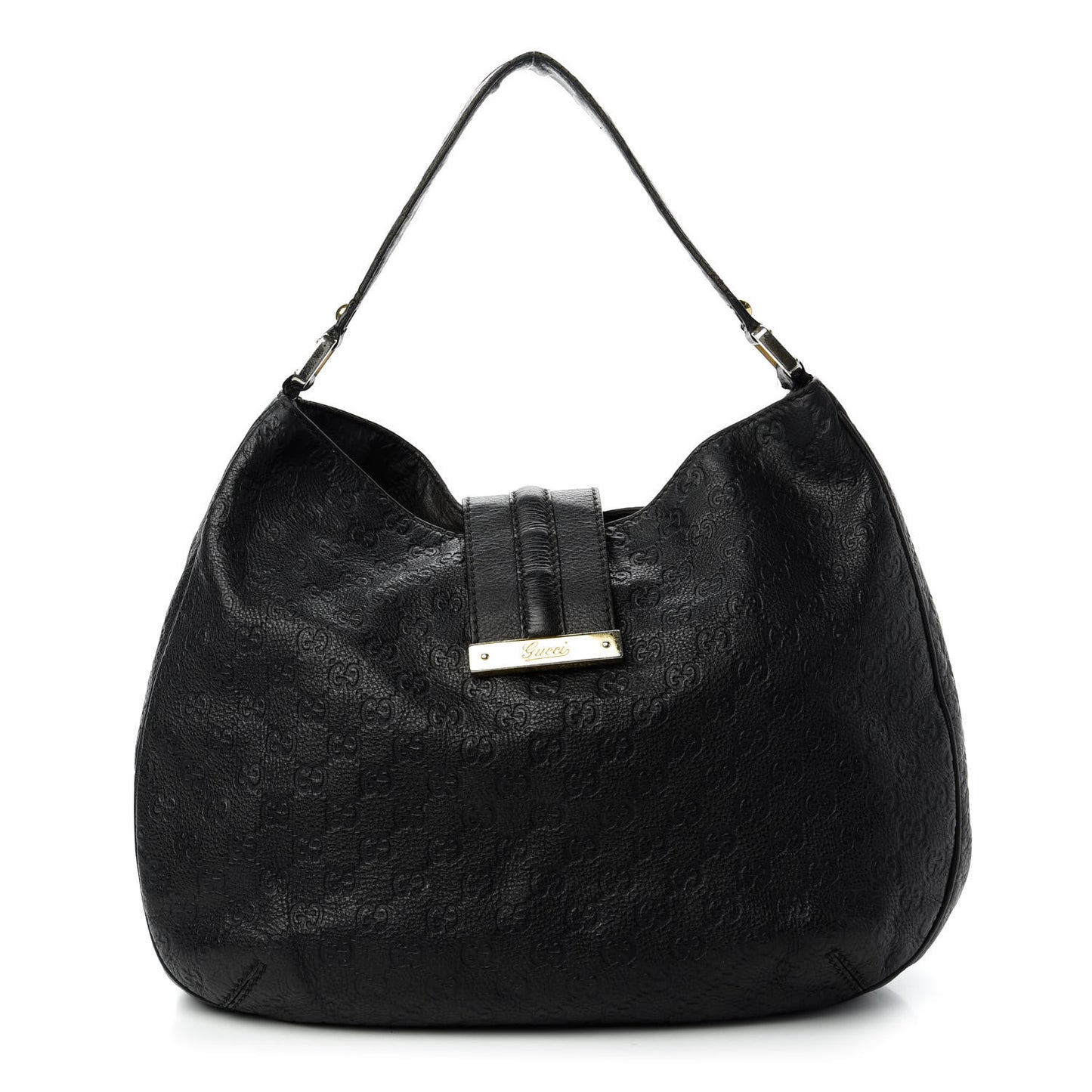 Guccissima Large New Ladies Web Hobo Black