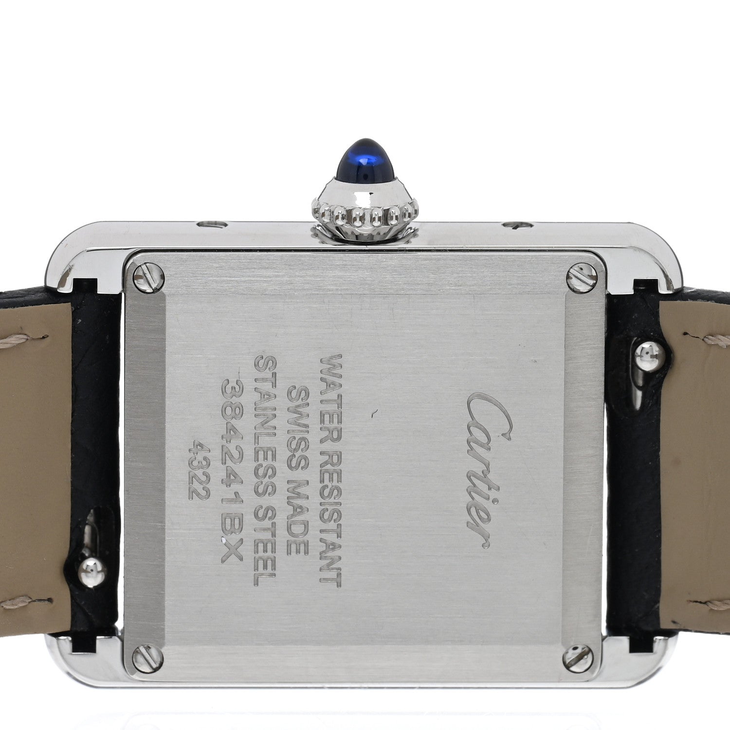 Cartier Stainless Steel Calfskin 22mm Must de Cartier Tank Quartz Watch 4 of 5