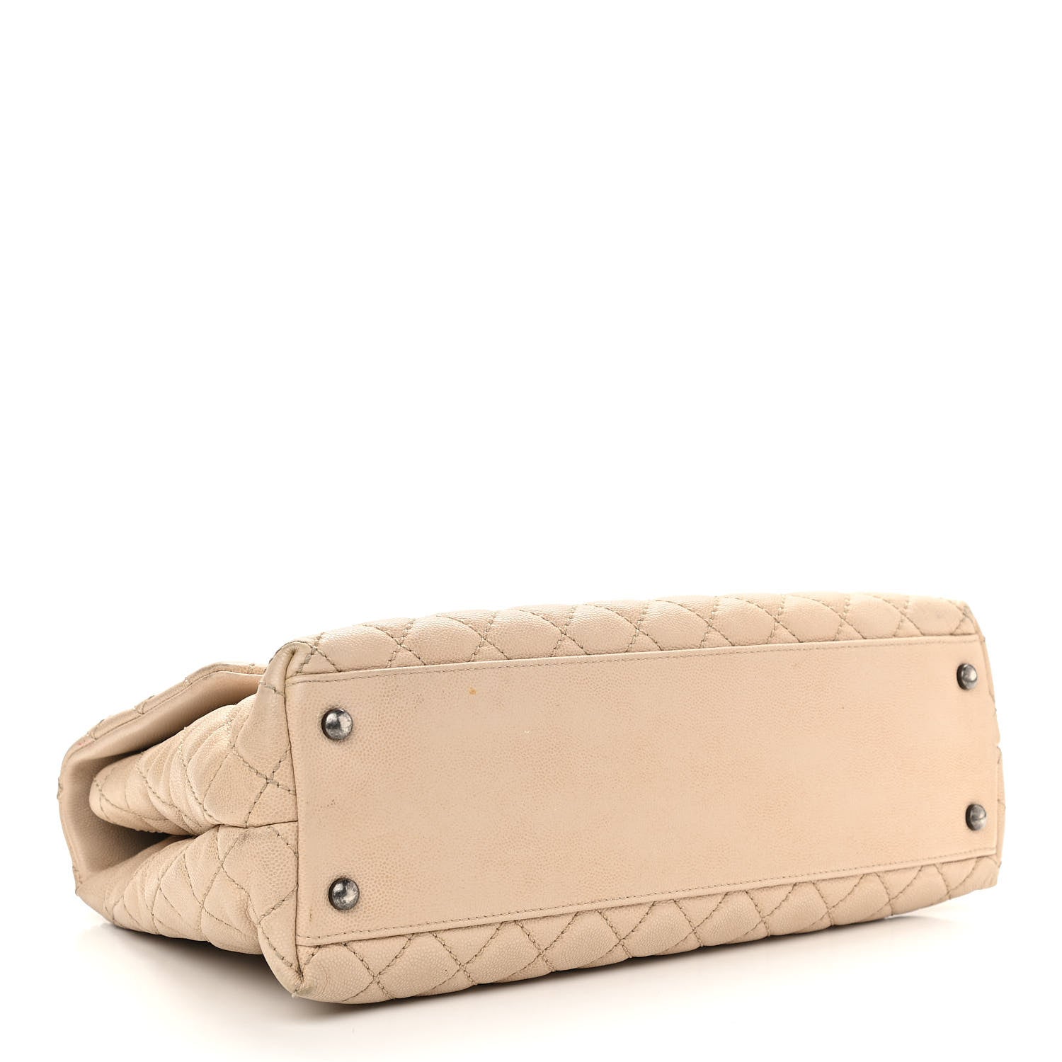 Chanel Caviar Quilted Medium Coco Handle Flap Light Beige 4 of 25