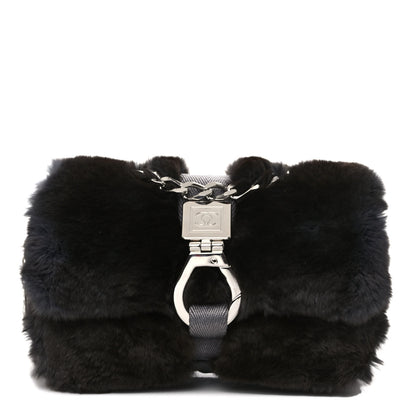 Chanel Rabbit Fur Sport Flap Dark Grey 1 of 10