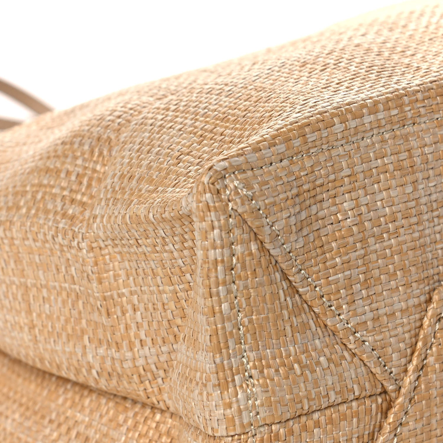 Prada Raffia Logo Tote Naturale 10 of 11