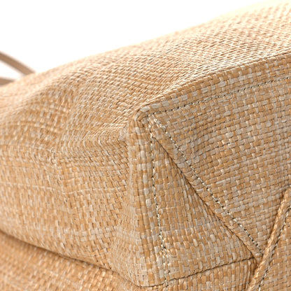 Prada Raffia Logo Tote Naturale 10 of 11