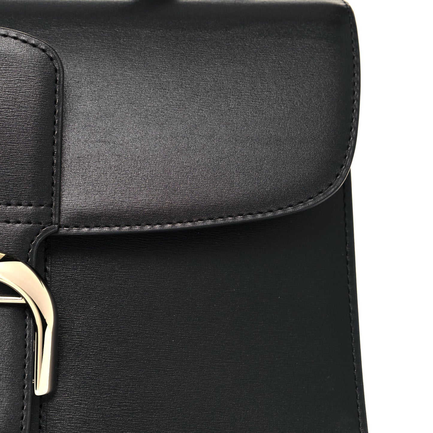 Grained Calfskin MM Brillant Satchel Black