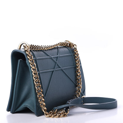 Christian Dior Grained Calfskin Medium Diorama Flap Bag Agave Green 4 of 13