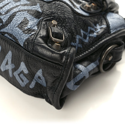 Balenciaga Agneau Arena Graffiti All Over Classic Hardware Mini City Black 11 of 12