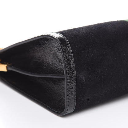 Gucci Suede Patent GG Web Medium Ophidia Chain Shoulder Bag Black 8 of 13