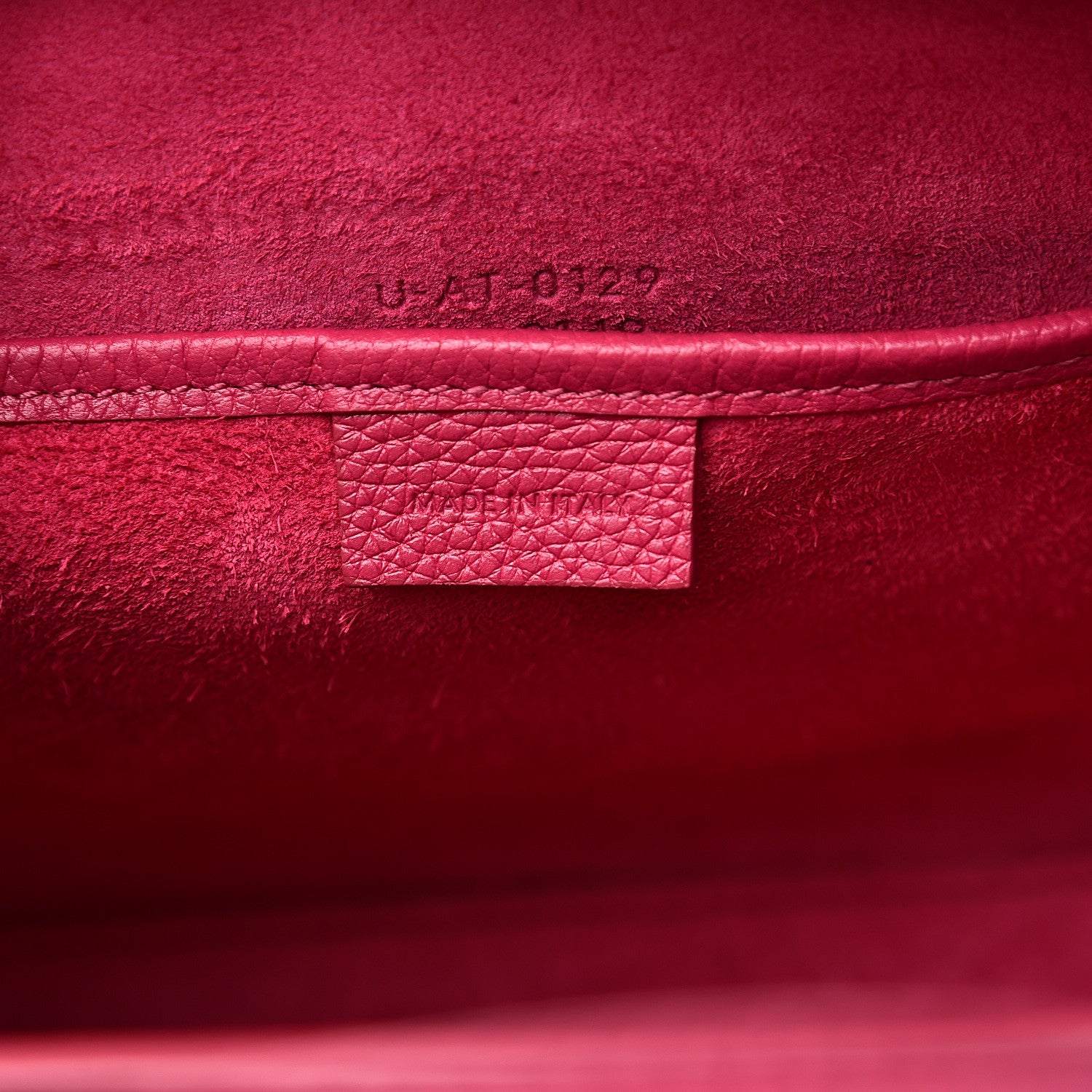 Celine Drummed Calfskin Nano Luggage Fuchsia 6 of 10