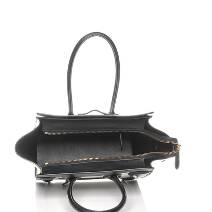 Celine Shrunken Lambskin Micro Bi-Color Luggage Black White 6 of 11