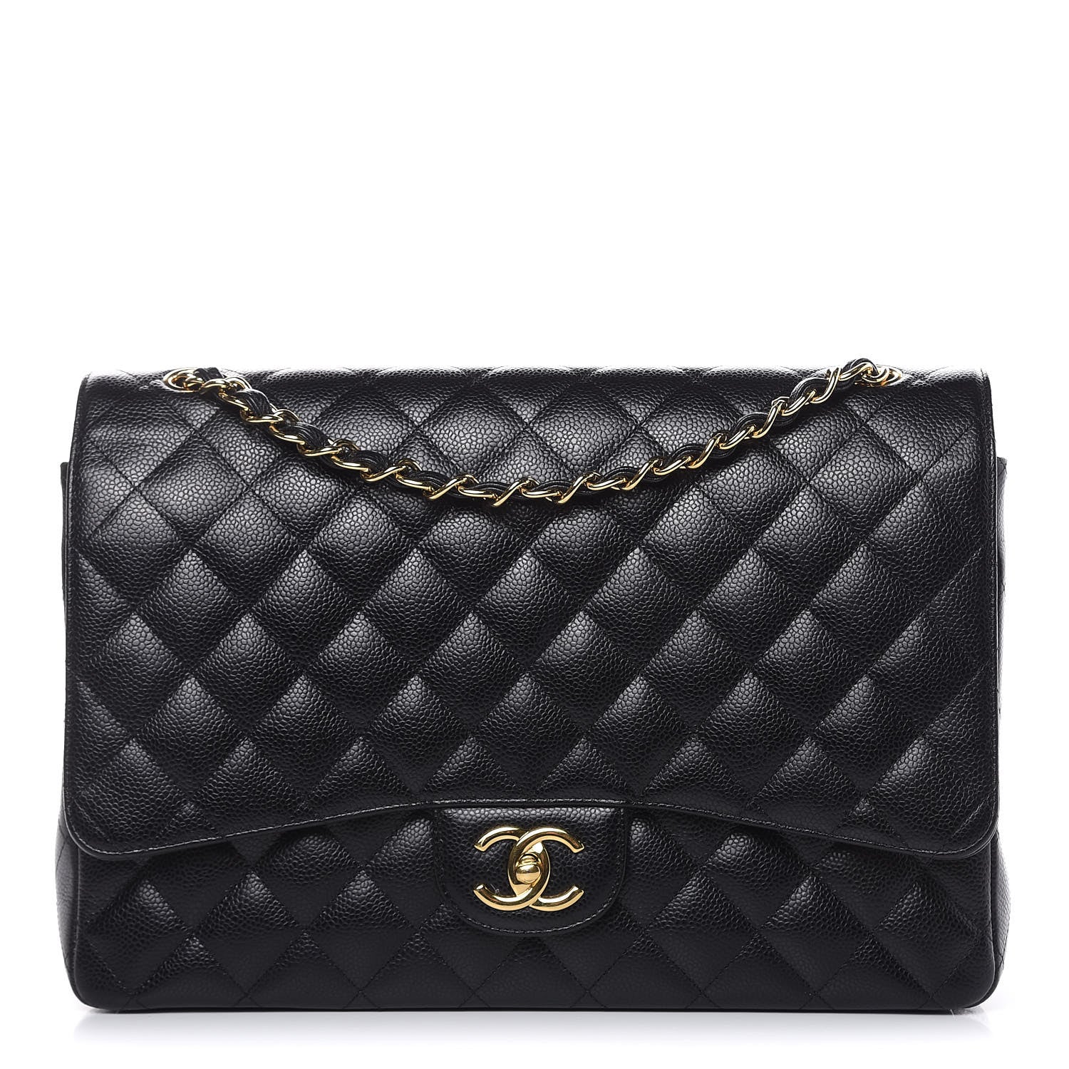 Chanel Caviar Quilted Maxi Double Flap Black 1 of 13